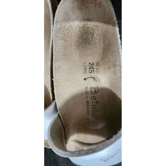 Birkenstock Betula Reggae White Leather Slide Sandals Womens Size EU 37 US 7 - Picture 4 of 6